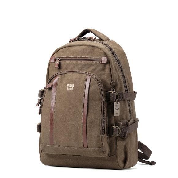 Troop London - Cotton Canvas - Laptop Backpack - Brown