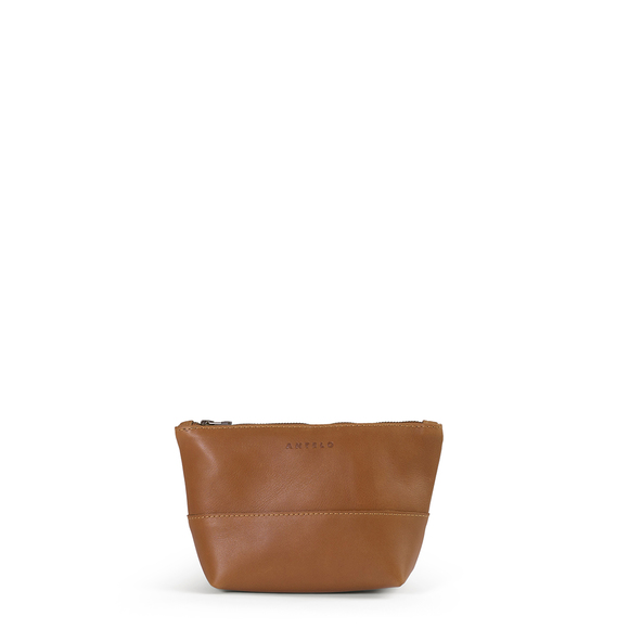 X0000747 Alex small leather vanity - Cider (front)Tan