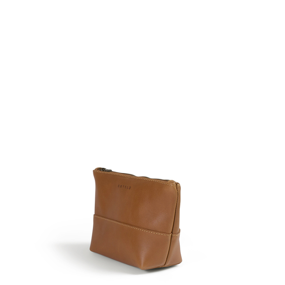 X0000747 Alex small leather vanity - Cider (front)Tan