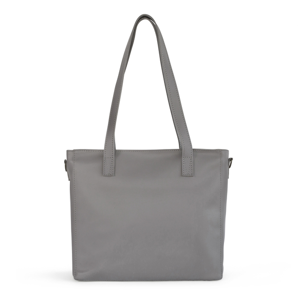 X0001595 Caris Leather Everyday Tote - Alloy Grey 