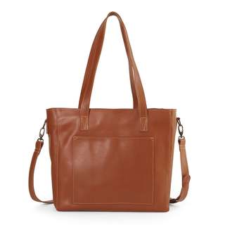 X0001454%20caris%20leather%20everyday%20tote%20 %20cider%20tan%20%28front%20with%20strap%29