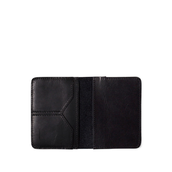 X0001414 Hudson leather passport holder - Black