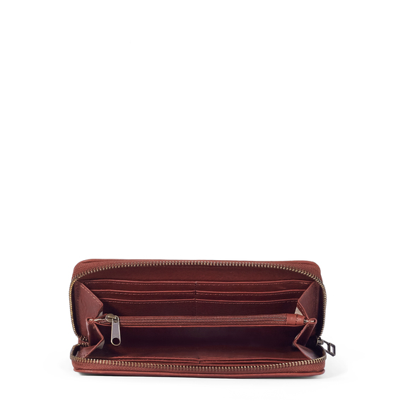 ANTELO HAYLEY LADIES LEATHER ZIP-AROUND WALLET - 