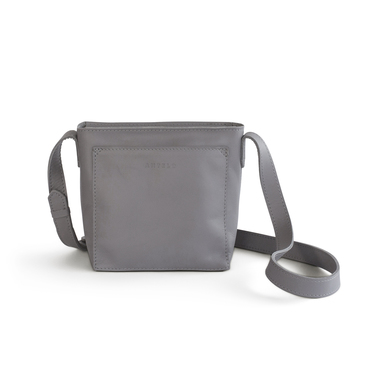 ANTELO LUNA PRISM MIDI LEATHER CROSSBODY-GREY