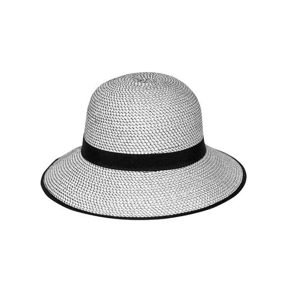 Emthunzini Hats Anna Bucket - white with black 58cm