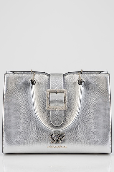 Sissy Boy Buckle Tote Silver