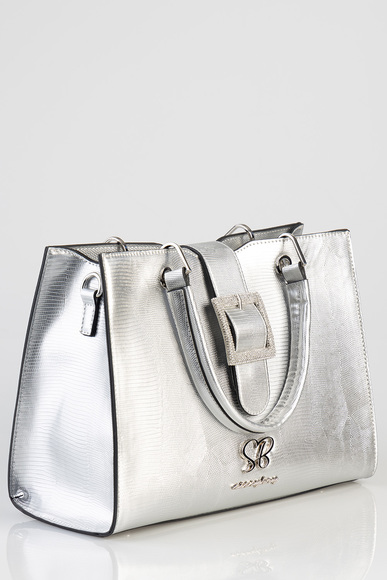 Sissy Boy Buckle Tote Silver