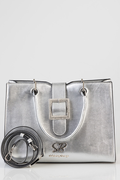 Sissy Boy Buckle Tote Silver