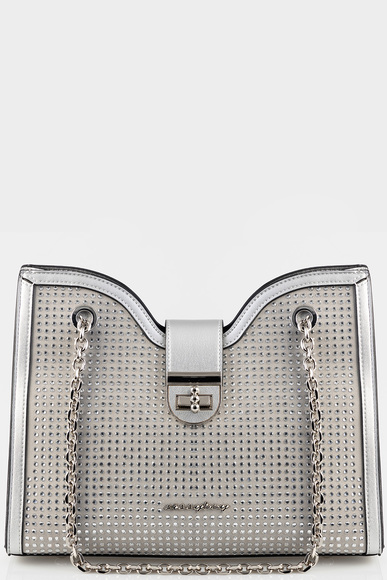 Sissy Boy Diamante Tote Silver