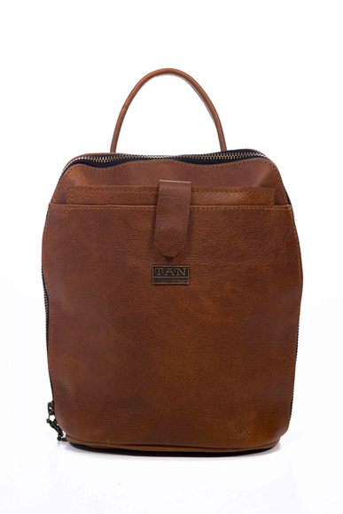 Tan Leather Goods OLIVIA LEATHER BACKPACK - PECAN