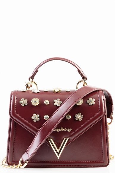 SB BG782 Detailed Mini Handbag - Burgundy 