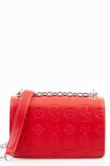 SB BG817 Slay Fest Debossed Crossbody Bag - Red 