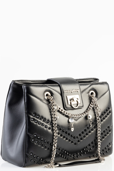 SB BG784 Charm Handbag - Black 