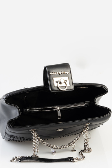 SB BG784 Charm Handbag - Black 