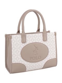 Small polo porter shopper taupe base